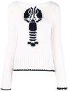 THOM BROWNE LOBSTER ICON INTARSIA JUMPER