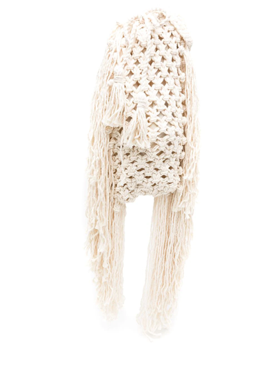 Nannacay Cornelia Macramé Shoulder Bag In White