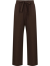 Tekla Brown Organic Cotton Pyjama Trousers In Brown