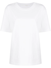 Alexander Wang Puff Logo Cotton T-shirt Round Neck In White
