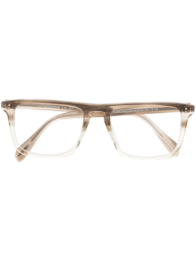 Oliver Peoples Bernardo Square-frame Glasses In Neutrals