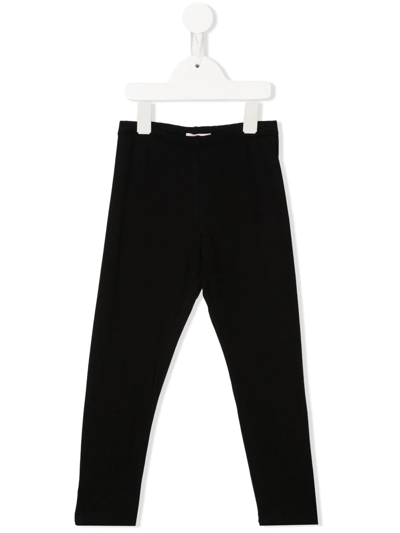 Chiara Ferragni Kids' Wink Embroidery Straight Trousers In Black