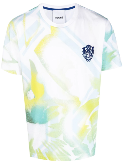Koché Sprayed T-shirt In White