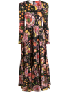 LA DOUBLEJ BIG FLORAL-PRINT SILK DRESS