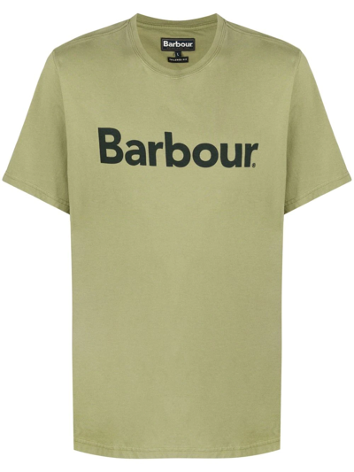 Barbour Logo-print Short-sleeved T-shirt In Green