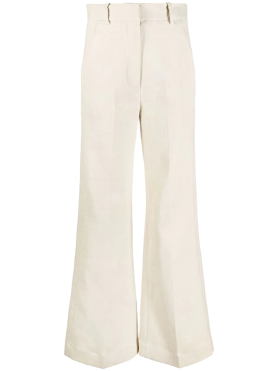 Co Straight-leg Cut Trousers In White