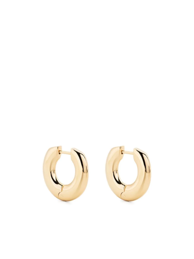 Aeyde Adas Small-shaped Hoop Earrings In Gold