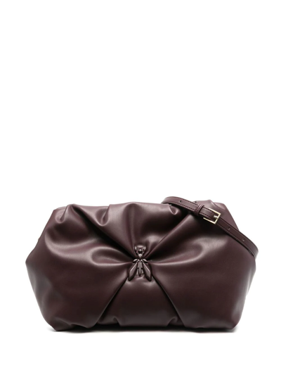 Patrizia Pepe Fly Pillow Large Clutch In Purple,brown