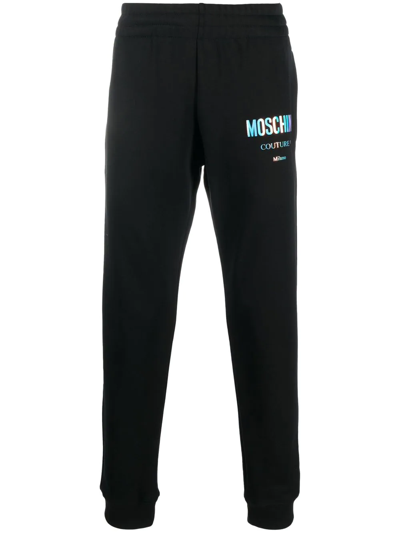 Moschino Logo Tracksuit Bottoms In Black