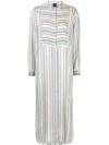 Aspesi Stripe-print Shirt Dress In Blue
