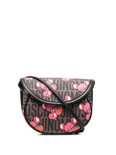 Moschino Mouse-print Messenger Bag In Pink