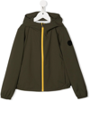Woolrich Lens-detail Zip-up Hooded Jacket In Green