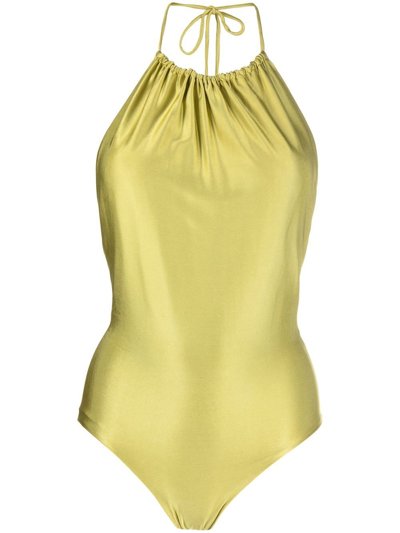 Alexandre Vauthier Ruched Halterneck Body In Green