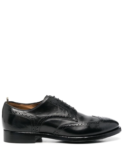 Officine Creative Embossed Derby Shoes In Black