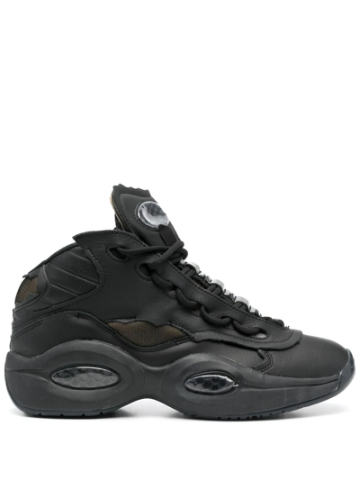 Maison Margiela X Reebok Question Mid Memory Of Sneakers In Black