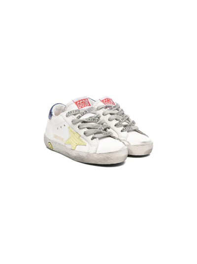 Golden Goose Babies' Logo-print Lace-up Sneakers In White