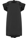 Bernadette Floral-appliqué Off-shoulder Dress In Black