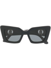 Burberry Eyewear Daisey Tb Monogram Sunglasses In Black