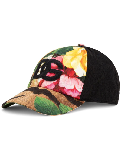 Dolce & Gabbana Floral-print Baseball Cap In Multicolor