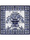 Dolce & Gabbana Majolica-print Twill Scarf In Blue
