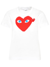 Comme Des Garçons Play Printed Red Heart T-shirt In White