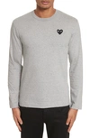 Comme Des Garçons Play Crew Neck Lightweight Long Sleeves Regular Fit In Gray