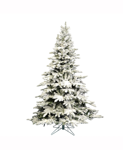 Vickerman 7.5' Flocked Utica Fir Artificial Christmas Tree Unlit In White