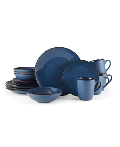 Pfaltzgraff Pierce 16 Piece Dinnerware Set In Blue