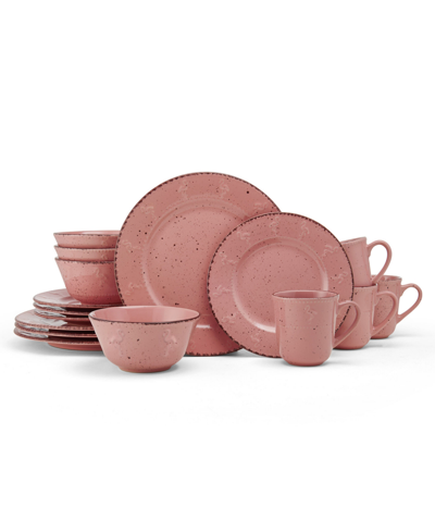 Pfaltzgraff Flamingo 16 Piece Dinnerware Set In Pink