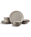 Pfaltzgraff Easton 12 Piece Dinnerware Set In Taupe