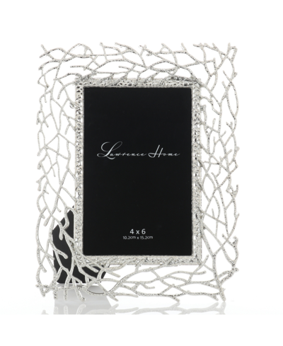 Lawrence Frames Branch Design Metal Picture Frame, 4" X 6" In Silver-tone