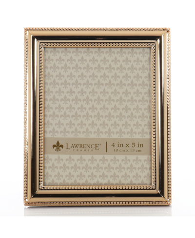 Lawrence Frames Classic Double Beaded Picture Frame 4" X 5" In Gold-tone