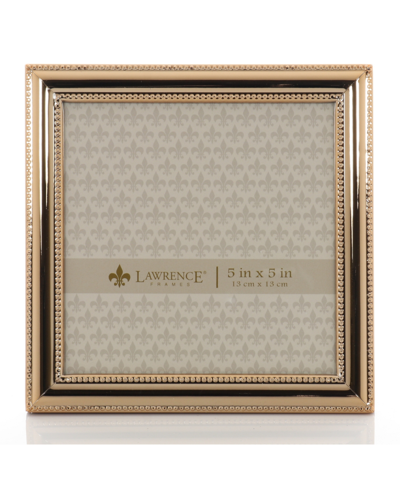 Lawrence Frames Classic Double Beaded Picture Frame 5" X 5" In Gold-tone
