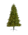 Shop Nearly Natural Vermont Spruce Artificial Christmas Tree With Lights With Bendable Branches, 78" In Green