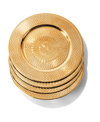 American Atelier 13" Medallion Electroplated Charger Plates, Set Of 4 In Gold - Tone