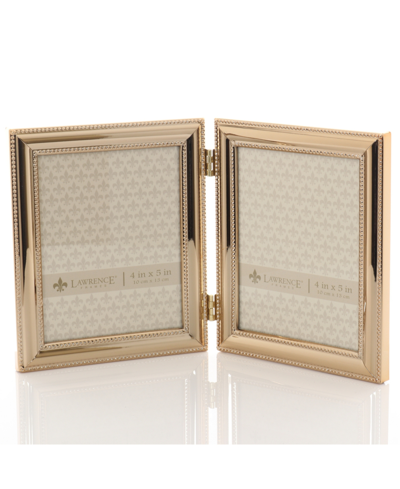 Lawrence Frames Classic Double Beaded Picture Frame 4" X 5" In Gold-tone