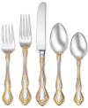 Oneida Golden Mandolina 45-pc. Flatware Set, Service For 8 In Gold