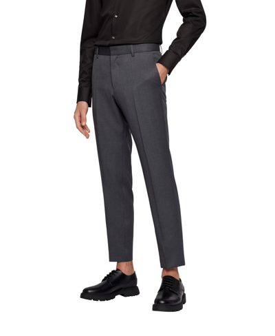 Hugo Boss Boss Men's Formal Trousers In Dark Gray