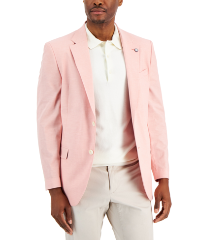 Nautica Mens Modern-fit Stretch Chambray Sport Coat In Pink