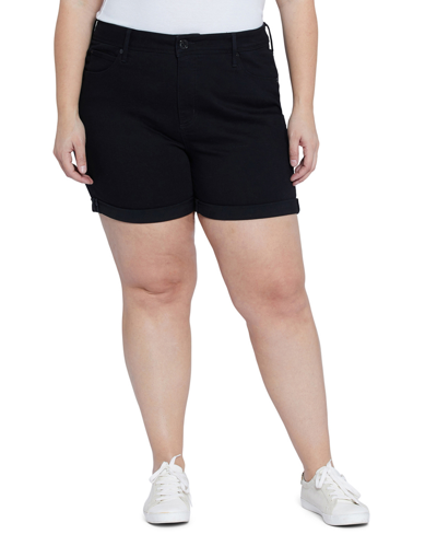 Seven7 Plus Size Booty Shaper 5" Shorts In Black
