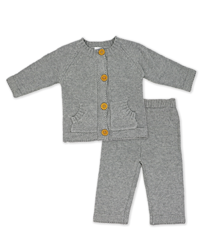 Baby Mode Signature Baby Boys Or Baby Girls Knit Sweater And Pant, 2 Piece Set In Gray