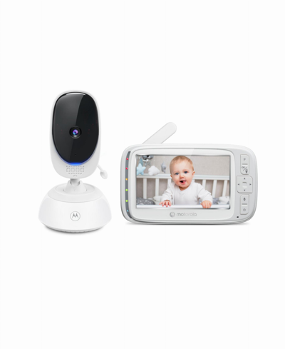 Motorola Vm75 5" Remote Pan Scan Video Baby Monitor, 2-piece Set In Pearl White