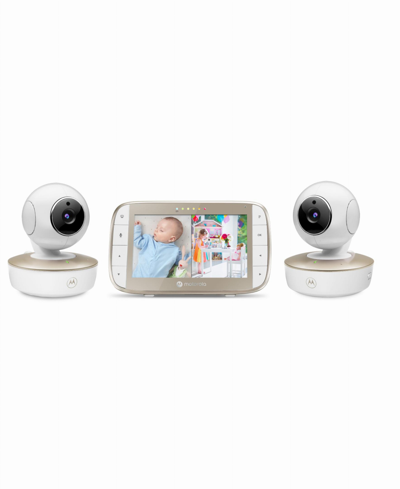 Motorola Vm50g-2 5" Video Baby Monitor, 3-piece Set In Pearl White
