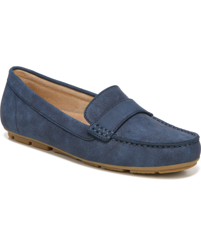 Soul Naturalizer Seven Loafers In Navy Blue Faux Nubuck
