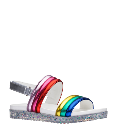 Nina Toddler Girls Sandals In Rainbow Metallic