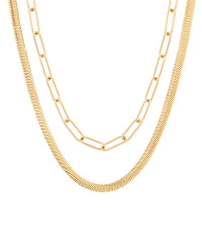 Brook & York Colette Chain Layering Necklace, Set Of 2 In Gold-plated