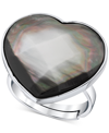 MACY'S MOTHER-OF-PEARL HEART RING IN STERLING SILVER