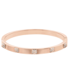 Swarovski Tactic Rose Gold Tone Plated Bangle In Rose Gold-plated