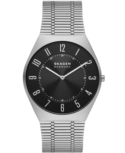 Skagen Men's Grenen Ultra Slim In Silver-tone Stainless Steel Mesh Bracelet Watch, 42mm