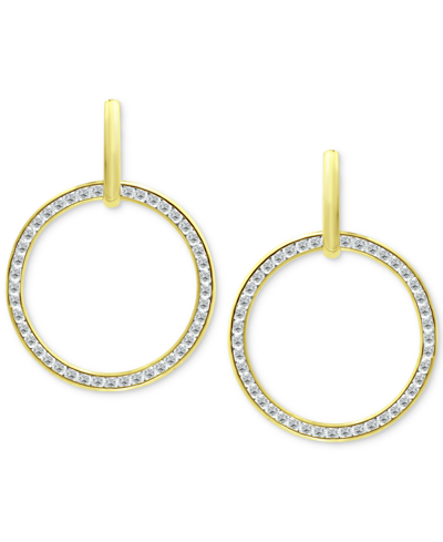 Giani Bernini Cubic Zirconia Circle Drop Earrings, Created For Macy's In Gold Over Silver